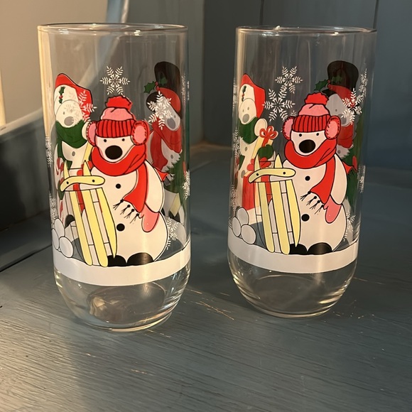 Vintage Christmas Tumblers-Snowmen (Set of 2) - Picture 3 of 8